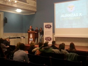 Representantes de colectivos LGTBI en las jornadas.